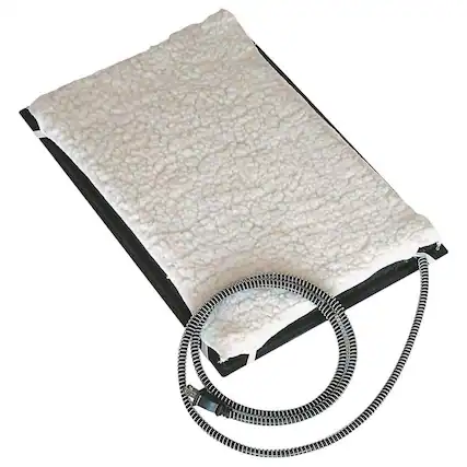 Front. Farm Innovators - Farm Innovators HM-60S Small Plastic Heated Pet Mat with Fleece Cover, 60 Watt - black.