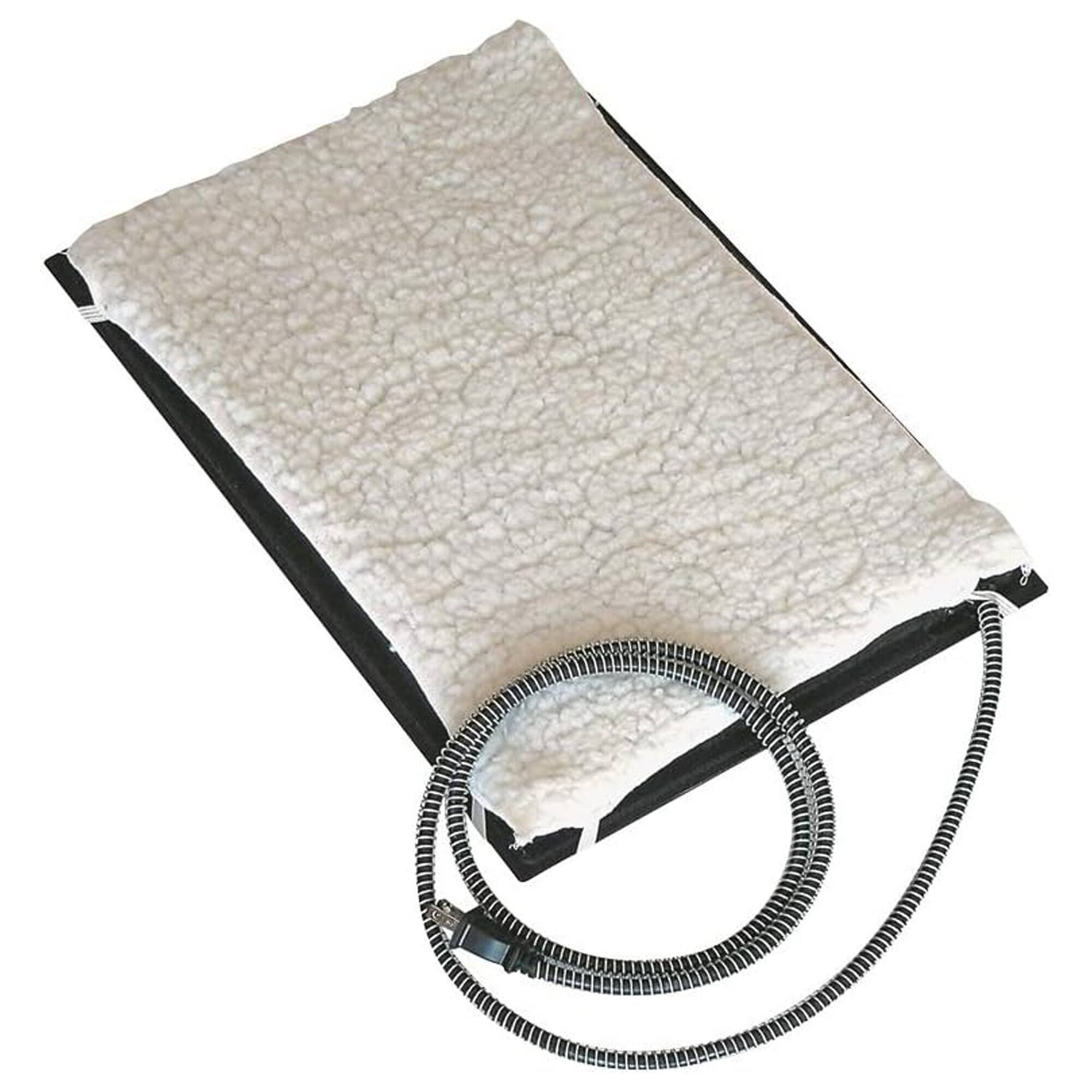 Front. Farm Innovators - Farm Innovators HM-60S Small Plastic Heated Pet Mat with Fleece Cover, 60 Watt - black.