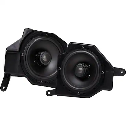 Front. MB Quart - Tuned 6-1/2" Coaxial Car Speakers with Paper Cones (Pair) - Black.