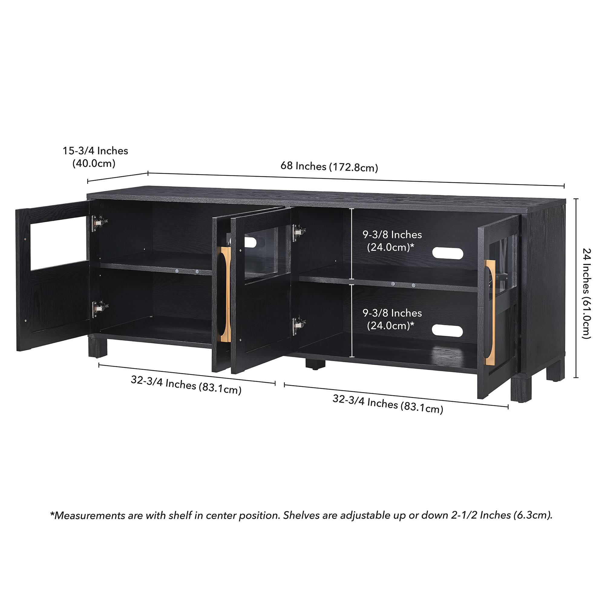 Alt View 21. Hudson&Canal - Holbrook TV Stand for Most TVs up to 75" - Black Grain.