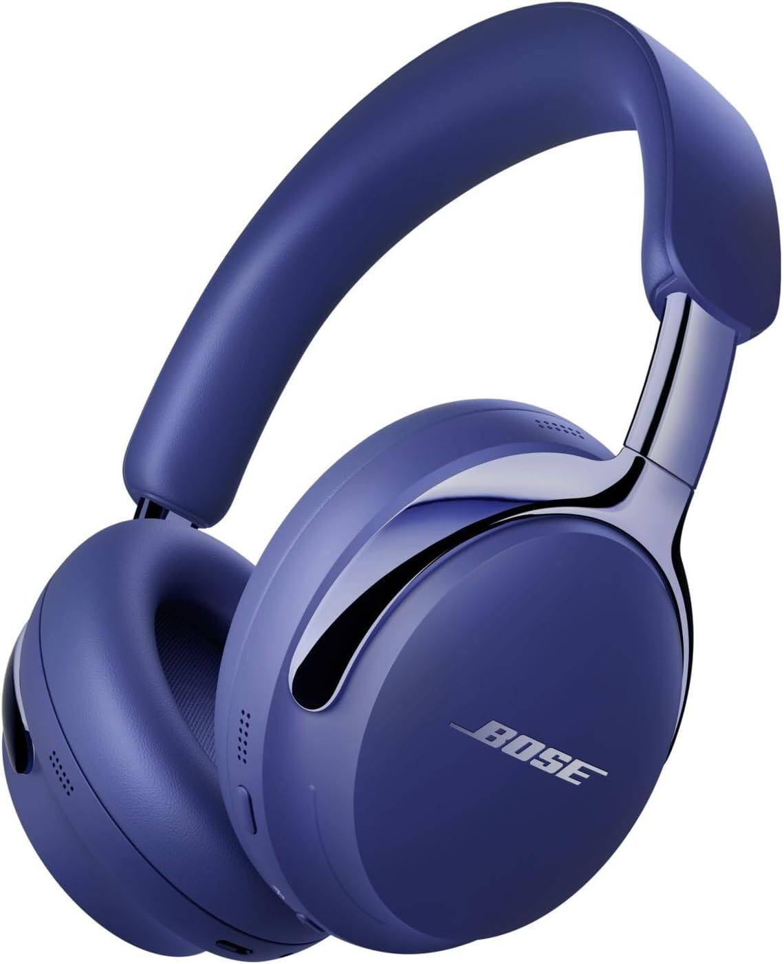 Angle. Bose - Bose QuietComfort Ultra Bluetooth Headphones (2nd Gen) Bundle with Fast Charger, Noise Cancelling (Midnight Violet) - Midnight Violet.