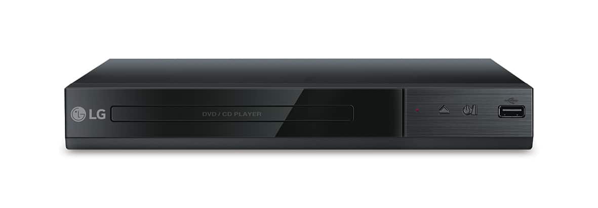 Front. LG - DVD Player with USB Direct Recording - Black.