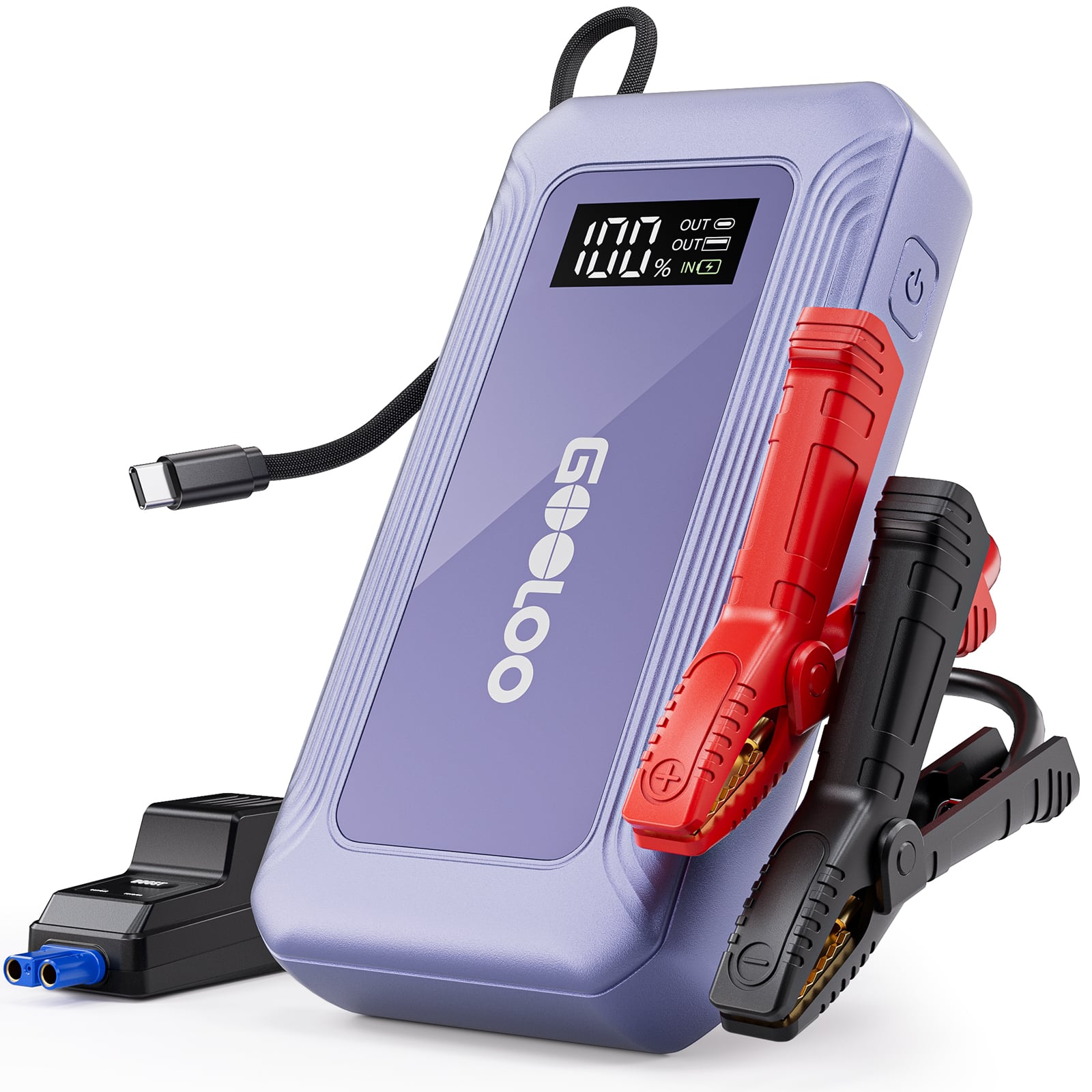 GOOLOO - G7 3000A Jump Starter – Built-in Charging Cable That Forms Carry Loop, 45W USB-C Fast Charge Power Bank