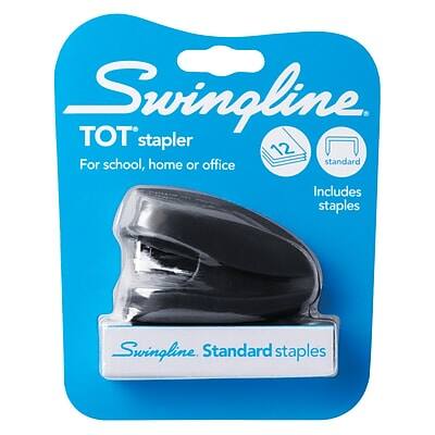 Swingline  
TOT® stapler  
For school, home or office  
Includes staples  
Standard staples  
Swingline Standard staples