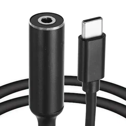 Front. Unique Bargains - 0.6FT USB C to DC 4x1.7mm PD Charging Cable, 5/9/20V 65W 3.25A, for Router, Camera, TV Box, Desk Lamp - Black.