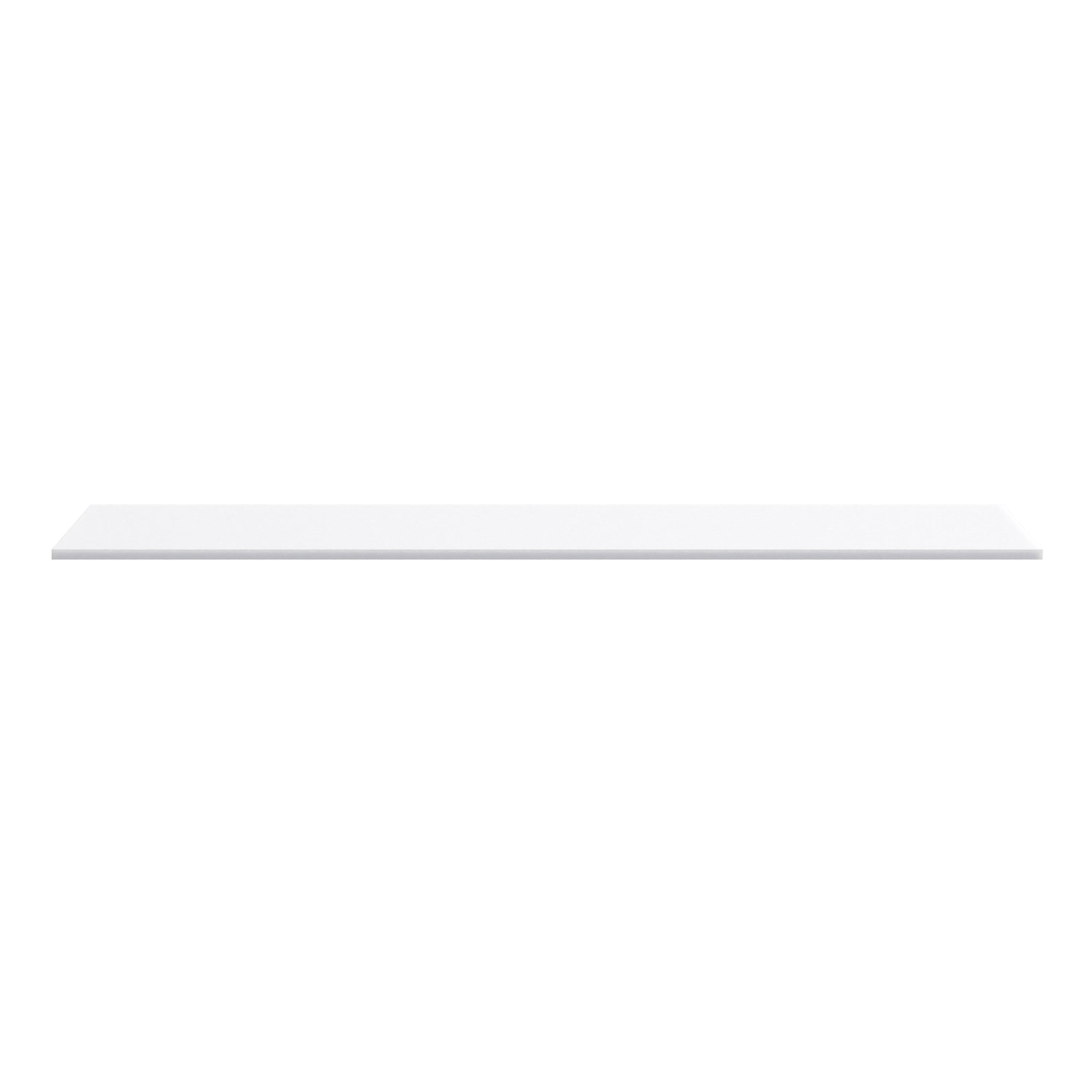 Angle. Flash Furniture - Denton Commercial Grade NSF Certified High-Pressure 0.75" Thick Poly Top Cutting Board with Brackets for Kitchen Tableto - White.
