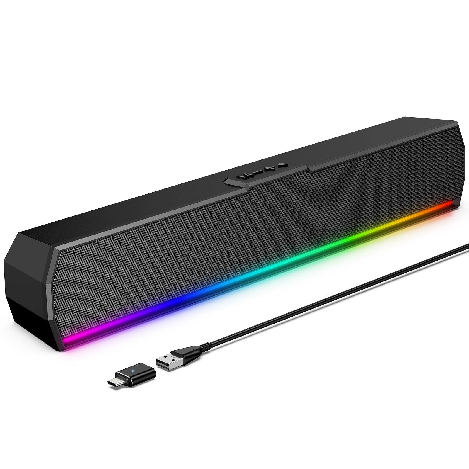 Front. Dazzed Corner - PC Speakers,Computer Speakers for Desktop Monitor - Black.