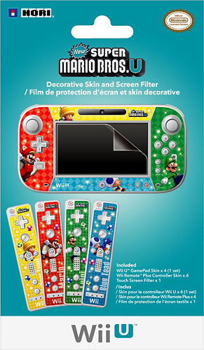 uit Boekhouder Gewend aan Best Buy: Hori New Super Mario Bros. U GamePad Skin & Filter Set for  Nintendo Wii U Multi WIU-034U