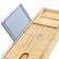 Alt View 1. MegaChef - MegaChef Expandable Bamboo Wood Bath Tray - Brown.