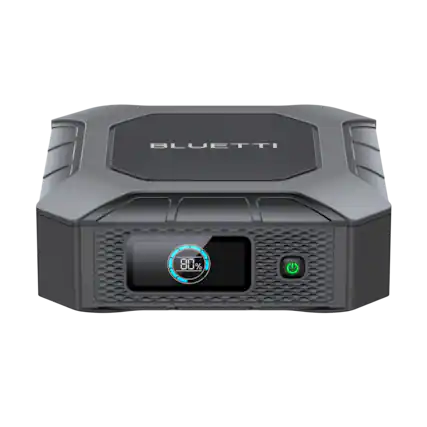 BLUETTI is displayed on the device, which is at 80% charge.