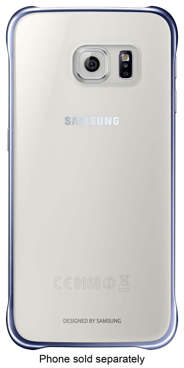 Front. Samsung - Protective Cover Case for Samsung Galaxy S6 Cell Phones - Clear Black.