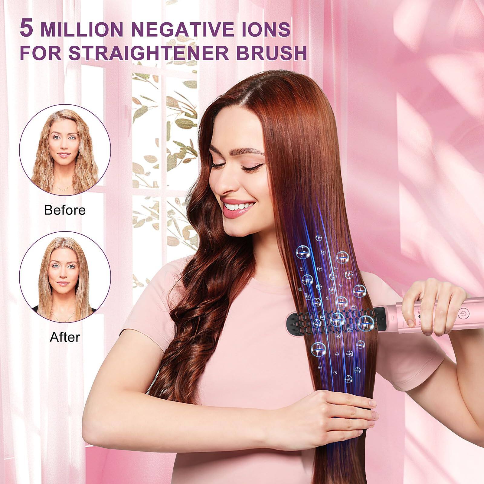5 MILLION NEGATIVE IONS FOR STRAIGHTENER BRUSH

Before

After