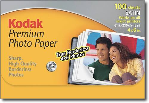 Front Standard. Kodak - Satin Premium Photo Paper.