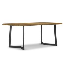 Simpli Home - Watkins SOLID MANGO WOOD & Metal 72 inch x 36 inch Rectangle Modern Dining Table with Inverted Metal Base - Light Brown