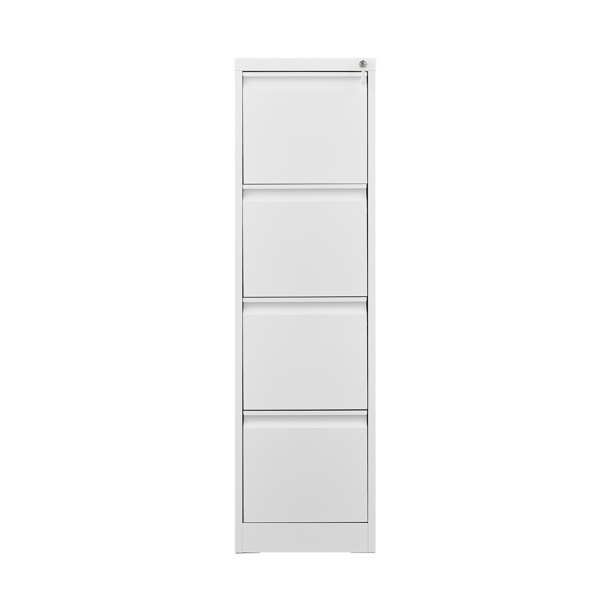 Alt View 1. Spaco - 4-Drawer Steel Narrow File Cabinet, Locking Legal Size - White.