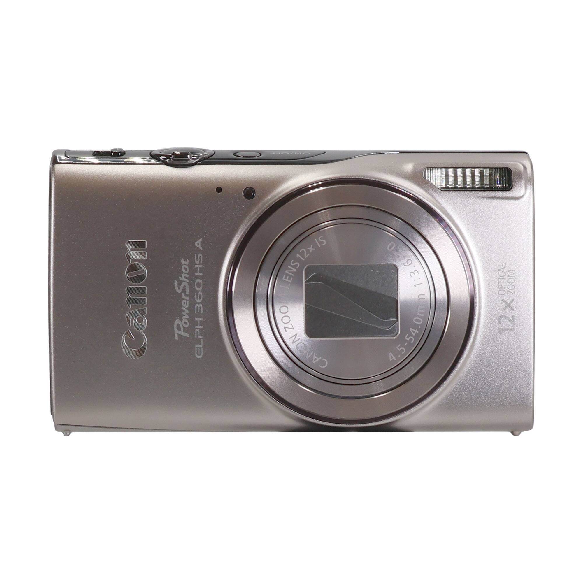 Canon PowerShot ELPH 360 HS A  
12x Optical Zoom  
Lens: 4.5-54.0mm  
1:3.6-7.0  
1:3.6-7.0  
0.1m - 54.0m