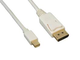 Cable Leader - Mini DisplayPort to DisplayPort Cable, 4K 60Hz Latching Male to Male for MacBook, Surface to Monitor - White