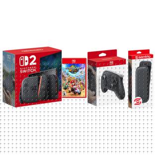 Switch 2 Console with Kirby the Forgotten Land, Pro Controller and Switch 2 Console with Kirby the Forgotten Land, Pro Controller and
