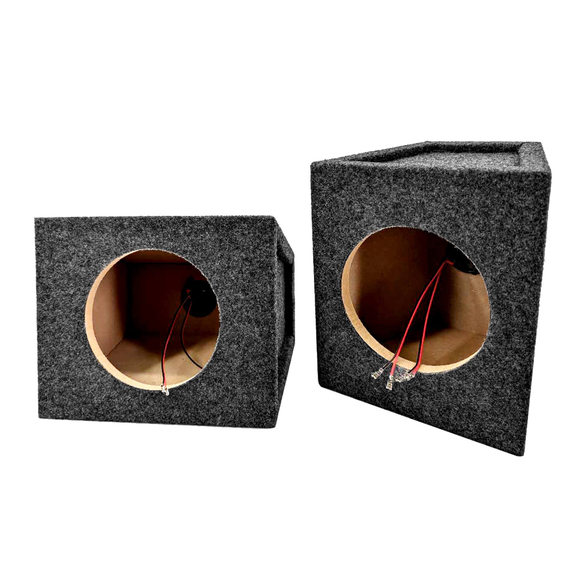 Alt View 4. SDX Audio - 6.5" Speaker Enclosure Pair w Internally Pre-Wired Fast-On Terminal - Black.