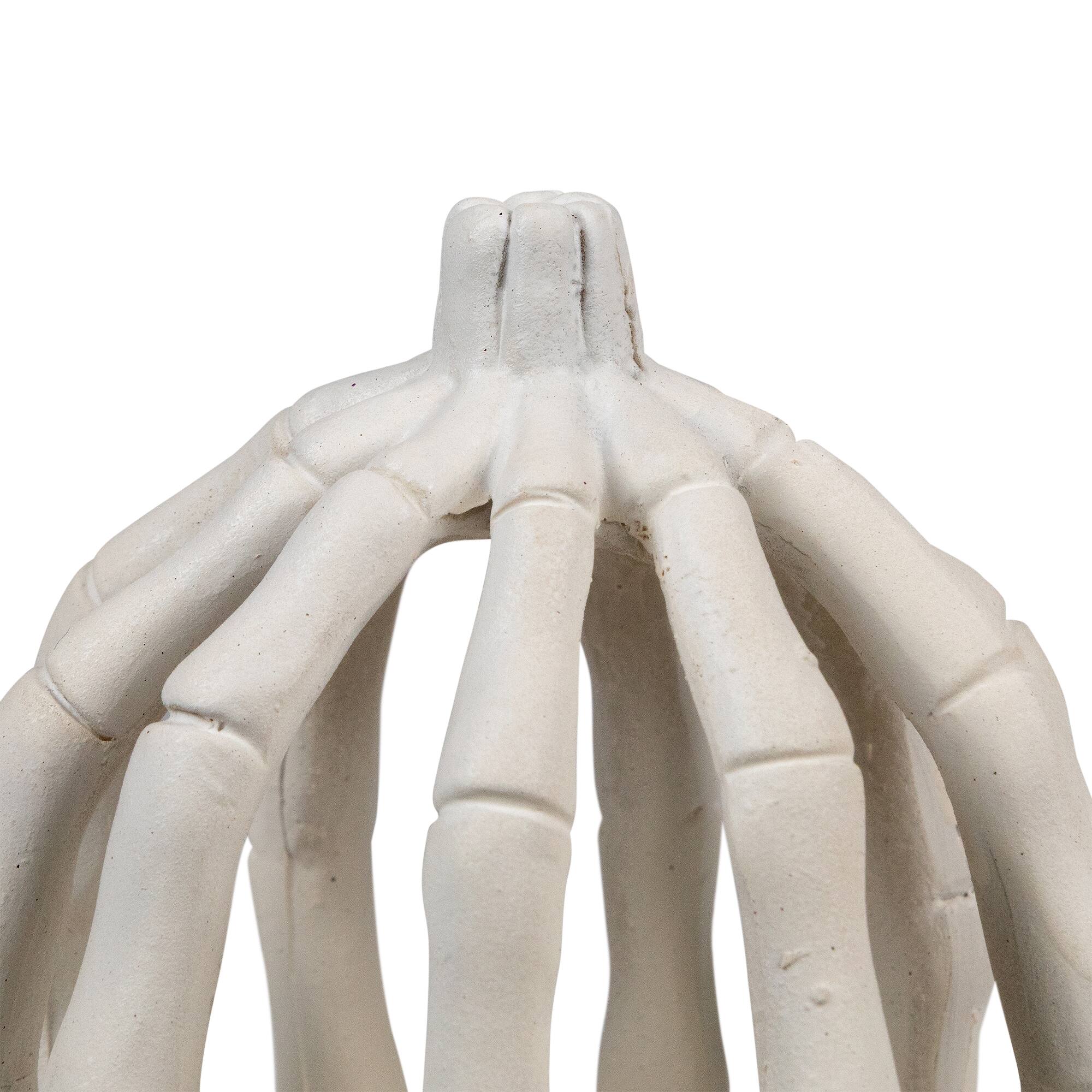 Alt View 5. Northlight - LED Lighted Skeleton Pumpkin Halloween Decoration - 6.25" - Beige.