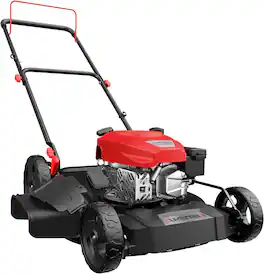 AMERISUN - 21 Inch Gas Push Lawn Mower, 2-in-1 Mulching & Side Discharge, 144cc 4-Stroke OHV Engine, 6-Position Height Adjustment - Red