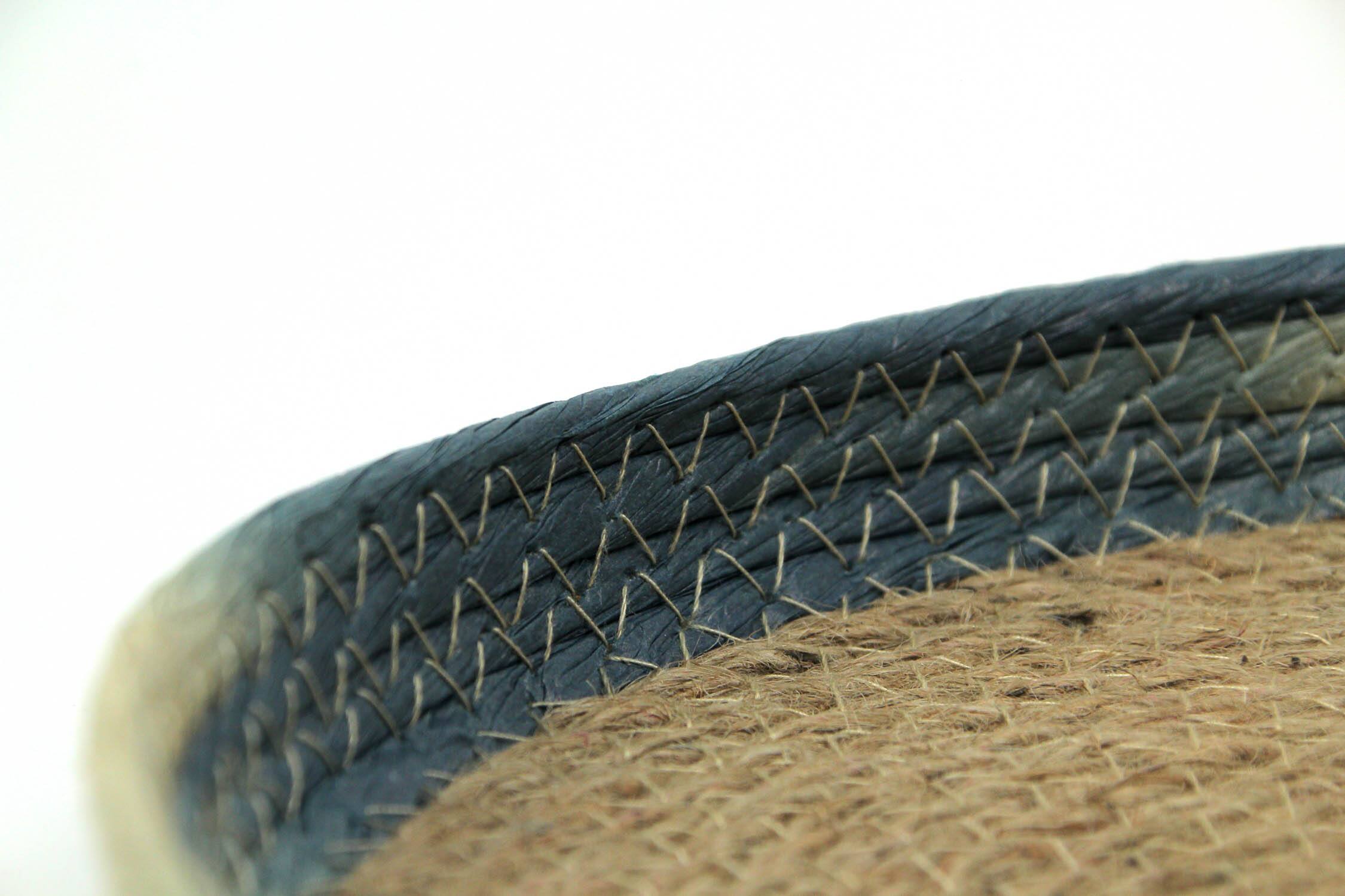 Alt View 3. Transpac - Blue Shibori Dyed Rope Serving Tray Decorative Woven Coffee Table Basket Decor - Multicolored.