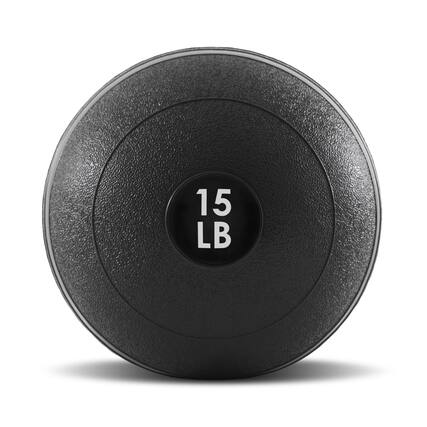 Front. ProsourceFit - ProsourceFit Classic Slam Ball, 15 lbs - Black.