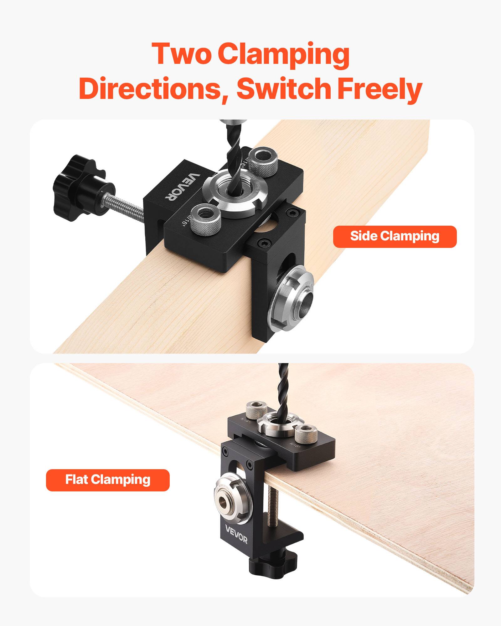 Two Clamping Directions, Switch Freely

Side Clamping

Flat Clamping