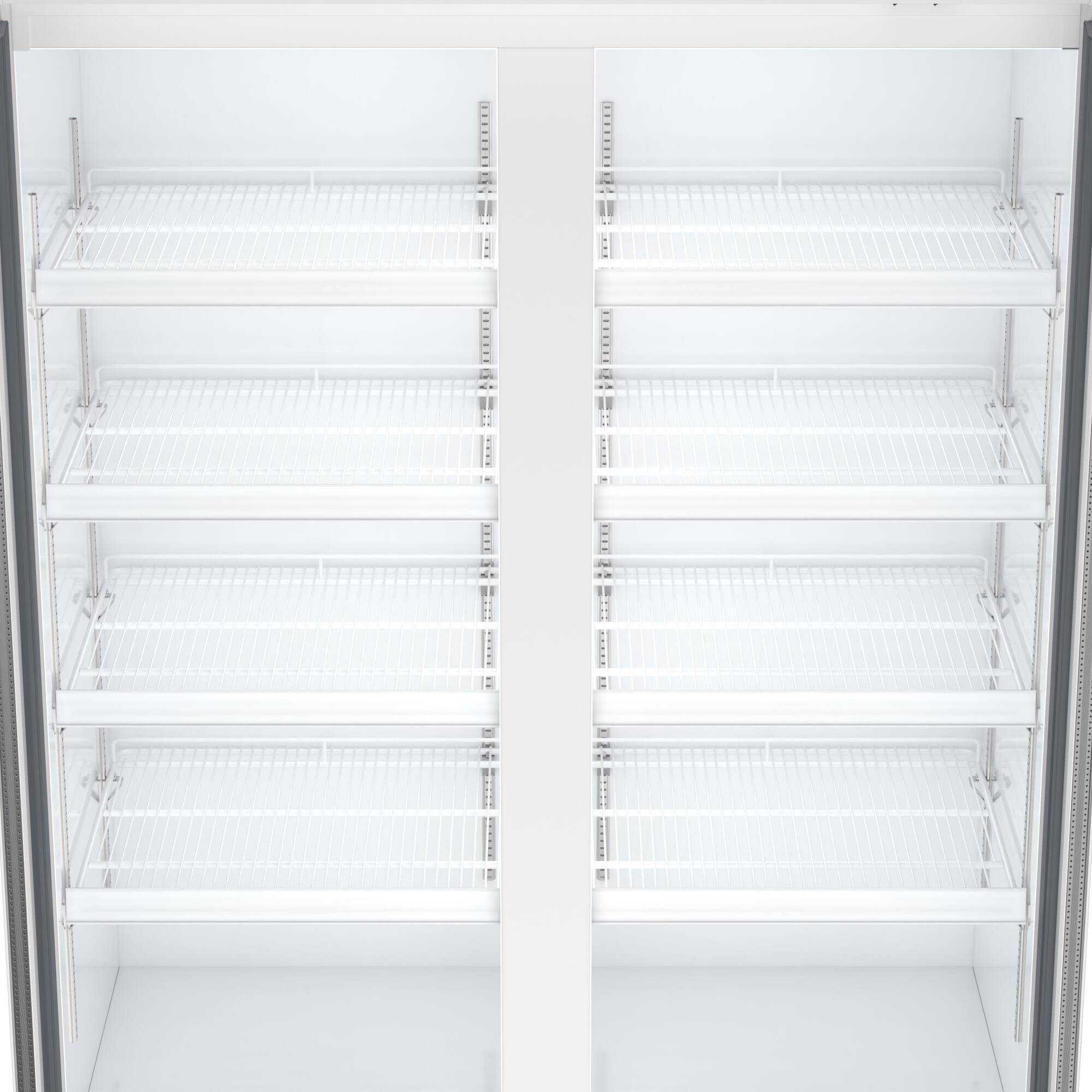 Alt View 4. Koolmore - 47 in. Commercial 2-Glass Door Merchandiser Refrigerator, 29 cu. ft. in White (KM-MDR-2GD-47) - White.