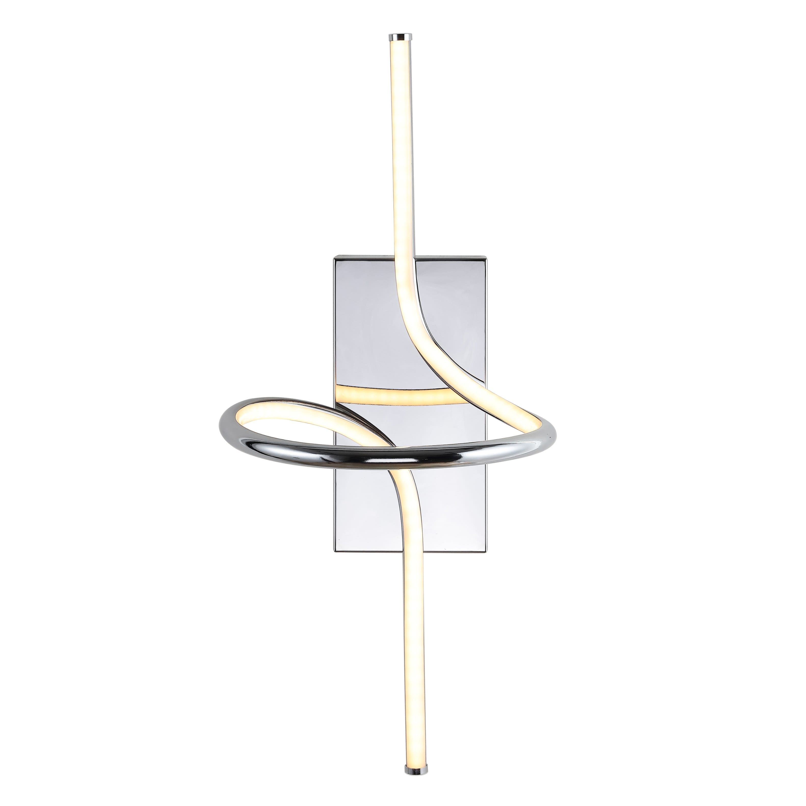 "Jonathan Y - Sketch 9"" Minimalist Metal Integrated LED Vanity Light Sconce - Chrome" price history on PriceWatchPro