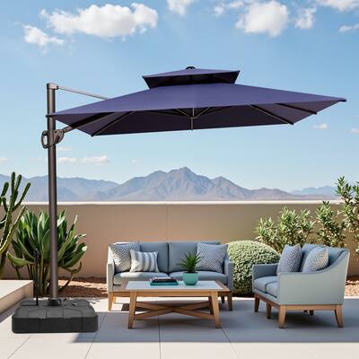 Crestlive Products 11 ft Aluminum Slide tilt Cantilever Patio Umbrella with Base Navy blue CL-CL-PU060NAV-2024UB039BLK - Best Buy Crestlive Products 11 ft Aluminum Slide tilt Cantilever Patio Umbrella with Base Navy blue CL-CL-PU060NAV-2024UB039BLK - Best Buy
