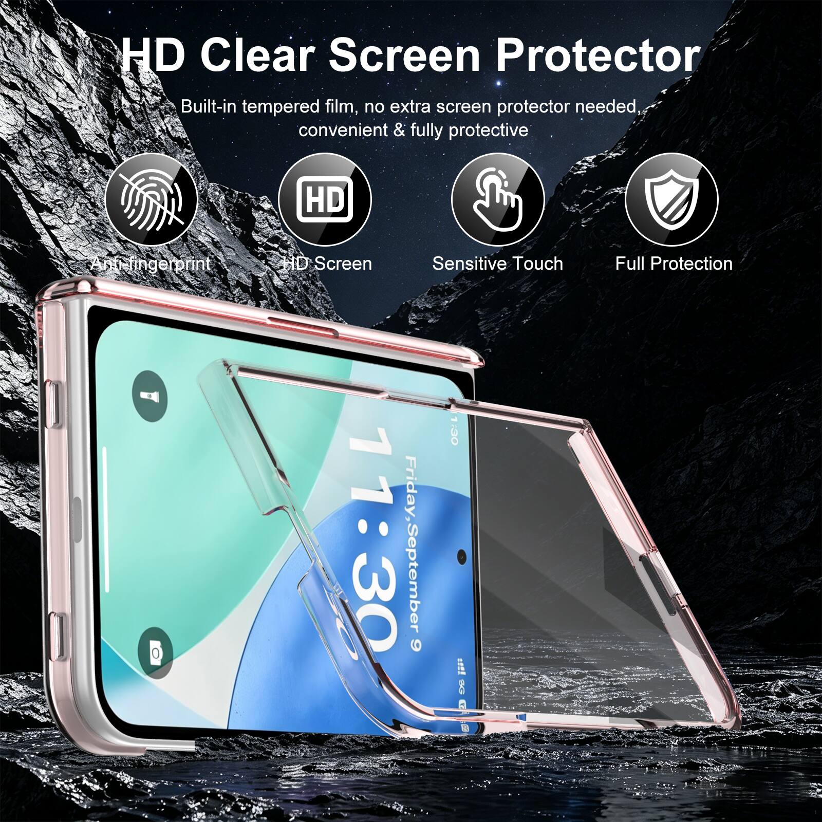 UUCOVER Magnetic Clear Case for Apple iPhone Duo with Front Screen ...