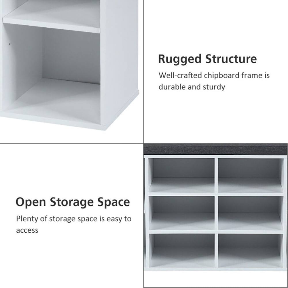 Rugged Structure  
Well-crafted chipboard frame is durable and sturdy  

Open Storage Space  
Plenty of storage space is easy to access