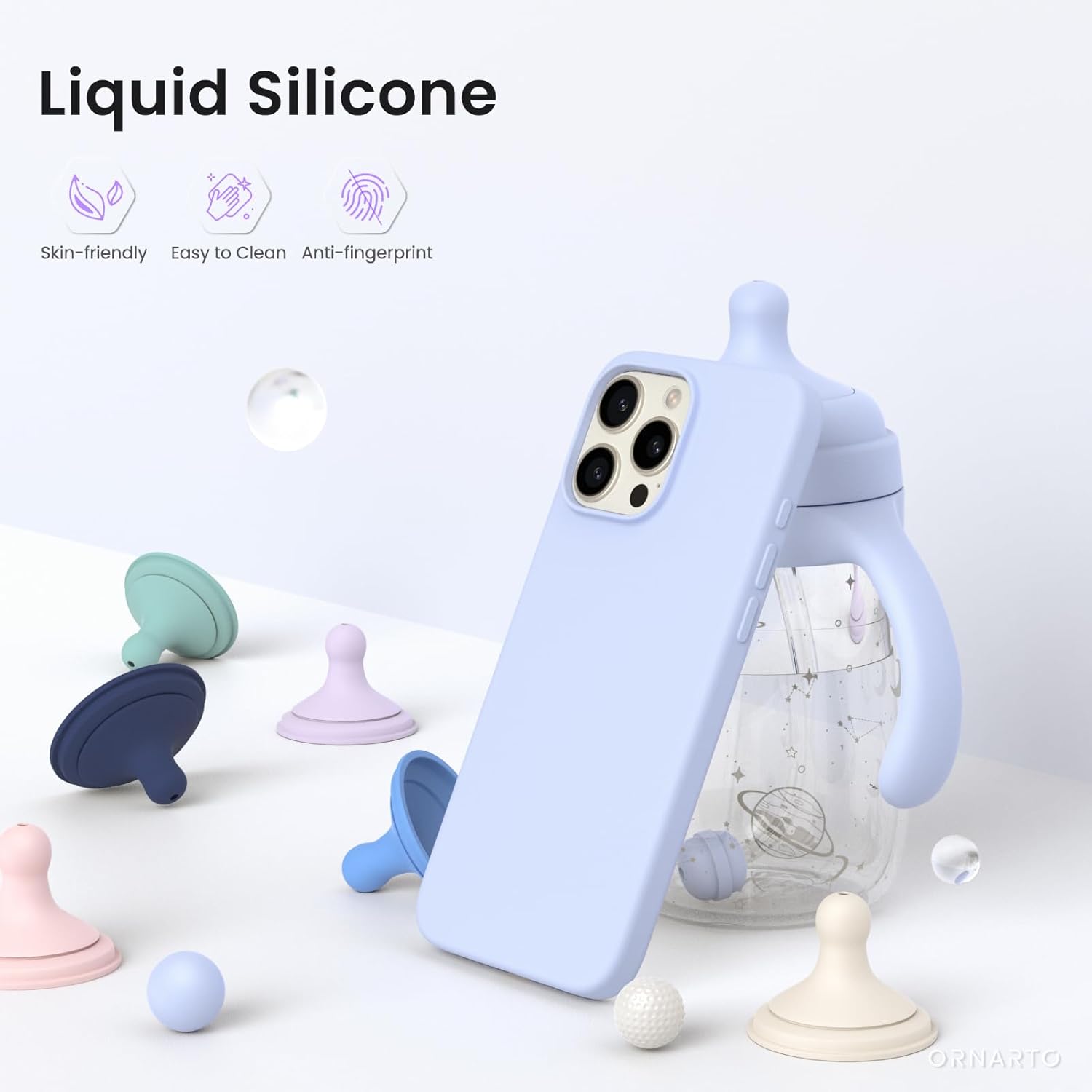 Liquid Silicone Skin-friendly Easy to Clean Anti-fingerprint ORNARTO