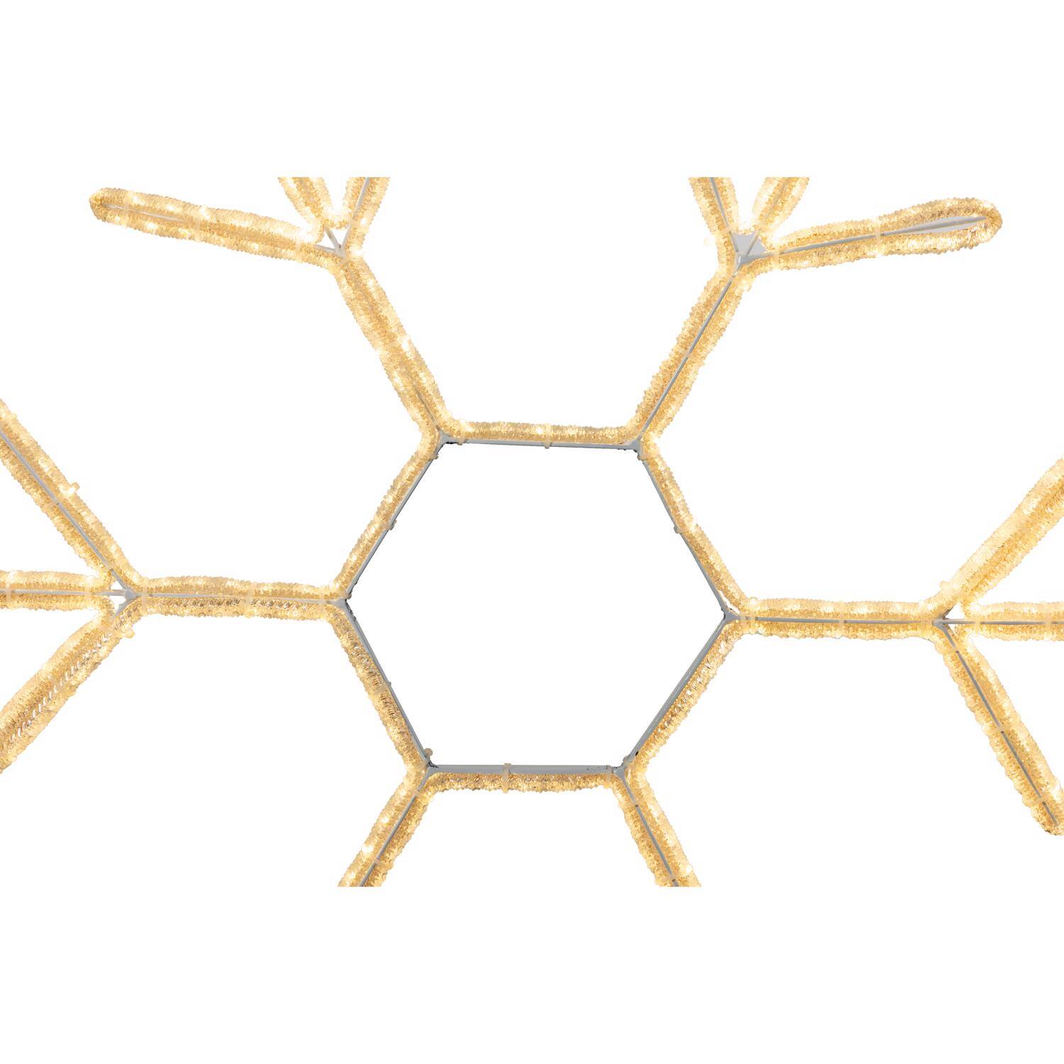 Angle. Celebrations - Celebrations LED Warm White Crystal Snowflake 23 in. Hanging Decor - Warm White.