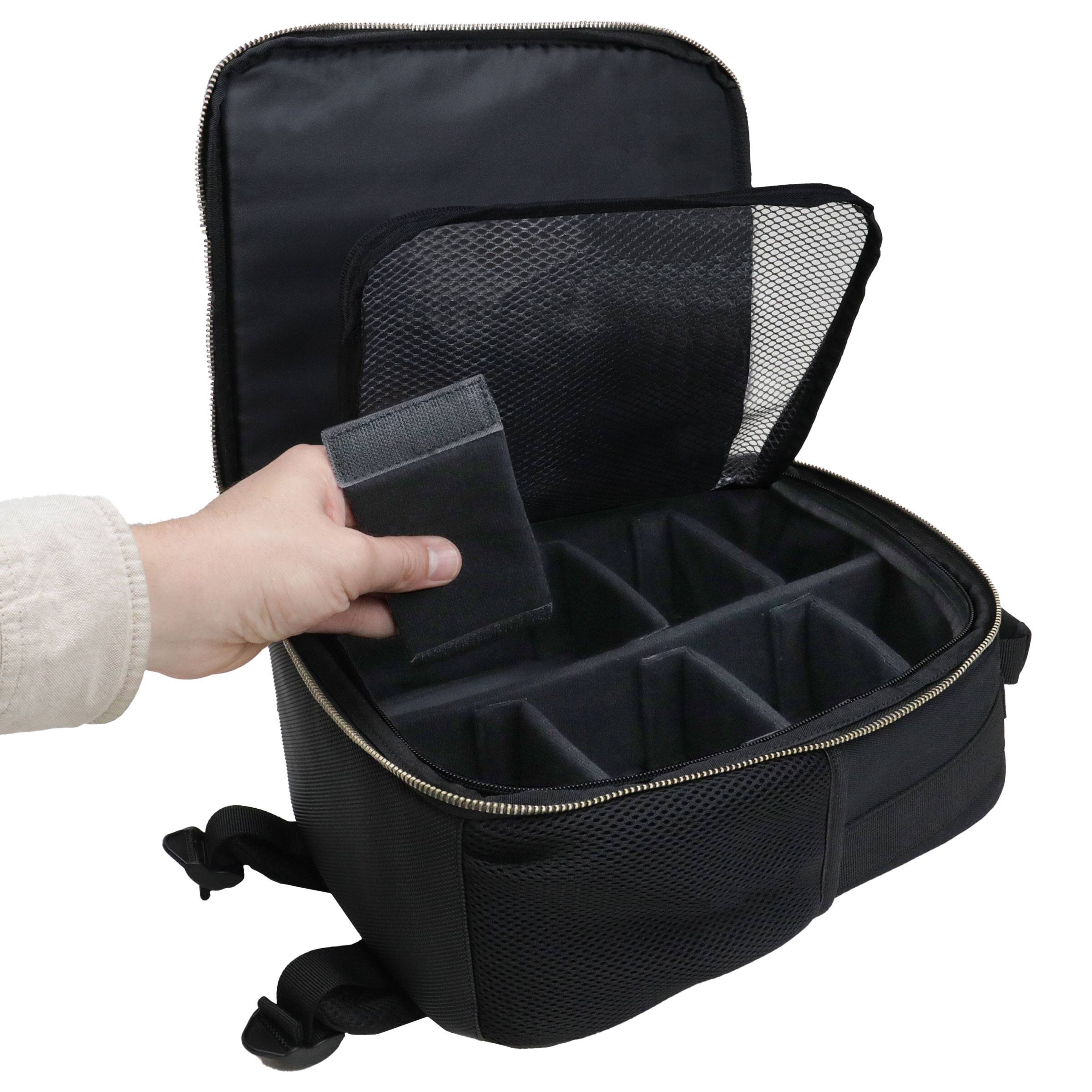 Alt View 5. ENHANCE - ENHANCE Small MTG Backpack with Customizable Interior for Deck Boxes, Dice Bags - Black.