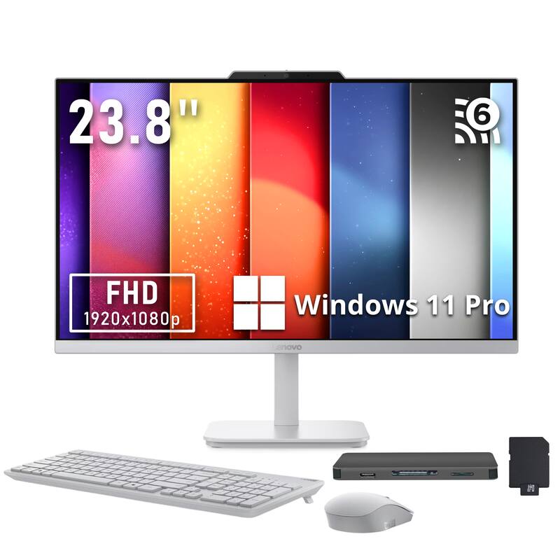 "Lenovo - 23.8"" FHD All-in-One Desktop,Intel N100,16GB RAM,512GB SSD+1TB Docking Station,Intel UHD Graphics,Win 11 Pro,Grey - Gray" price history on PriceWatchPro