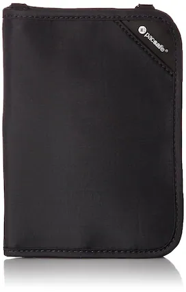 Front. Pacsafe - Pacsafe , RFIDsafe V150 Anti theft RFID blocking compact organiser , Black - Black.