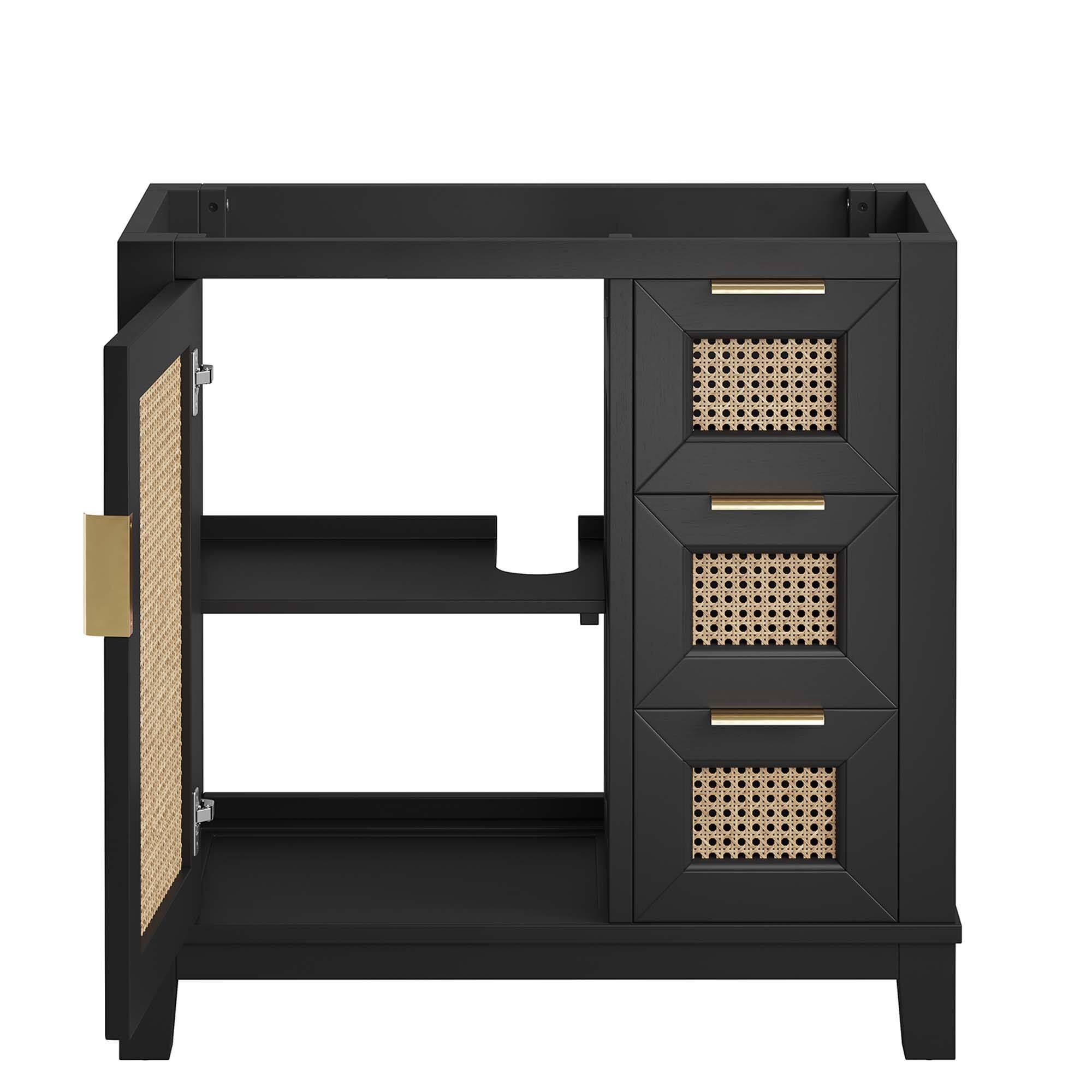 Alt View 5. Modway - Dixie Bathroom Cabinet Basin Not Included by Modway - Black.