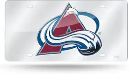 Rico Industries - Colorado Avalanche NHL Logo Mirror Look LASER License Plate - Multi
