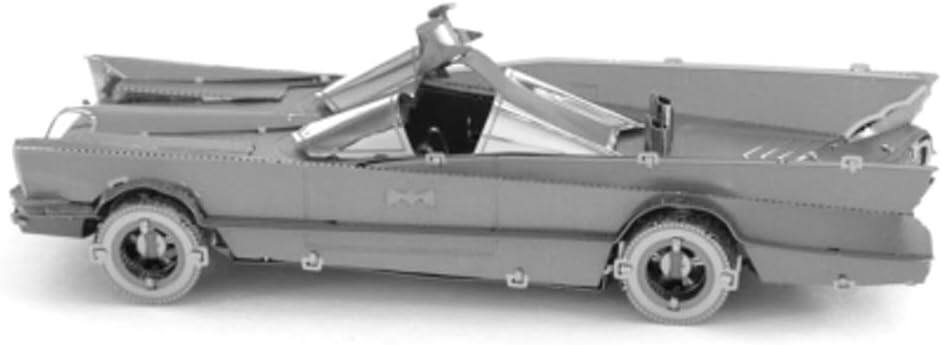 Alt View 2. Metal Earth - Metal Earth Batman Classic Batmobile 1966 3D Metal Model Kit Fascinations - Silver.