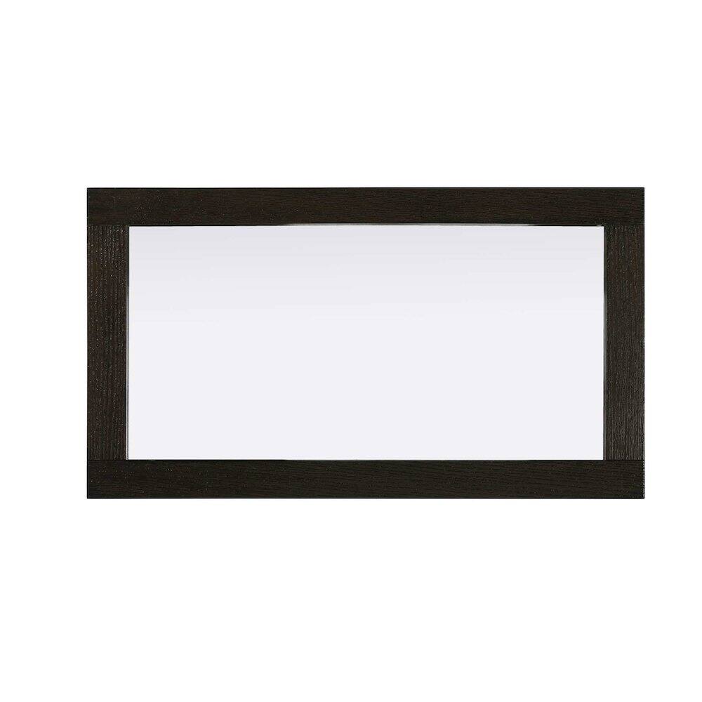 Alt View 2. Elegant Kitchen and Bath - Noah Wooden Rectangle Mirror 18 x 32 in Chocolate Oak - Chocolate Oak.