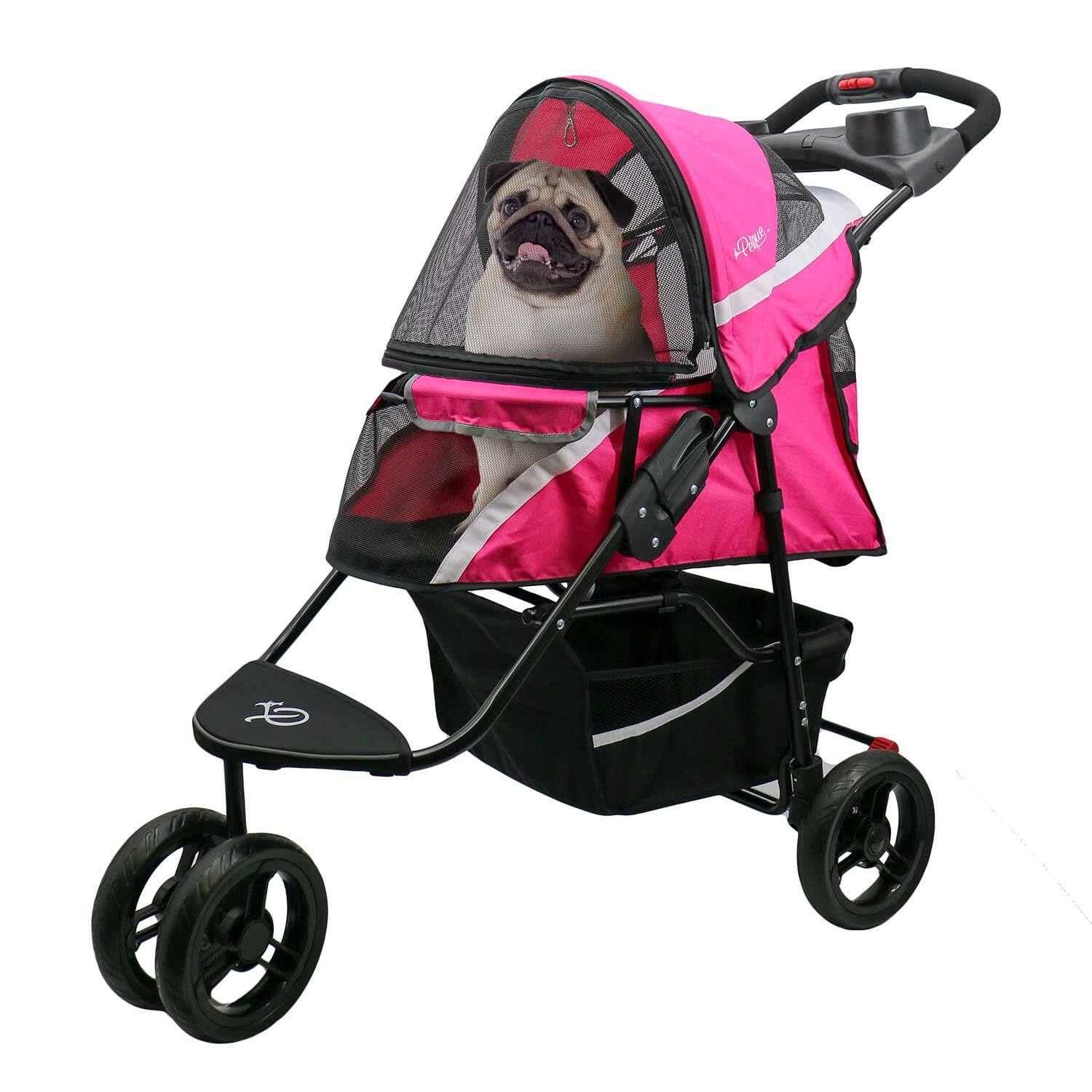Front. Petique - Petique Revolutionary Stroller, Dog Cart for Small to Medium Size Pets, Ventilated Pet Jogger for Cats & Dogs.