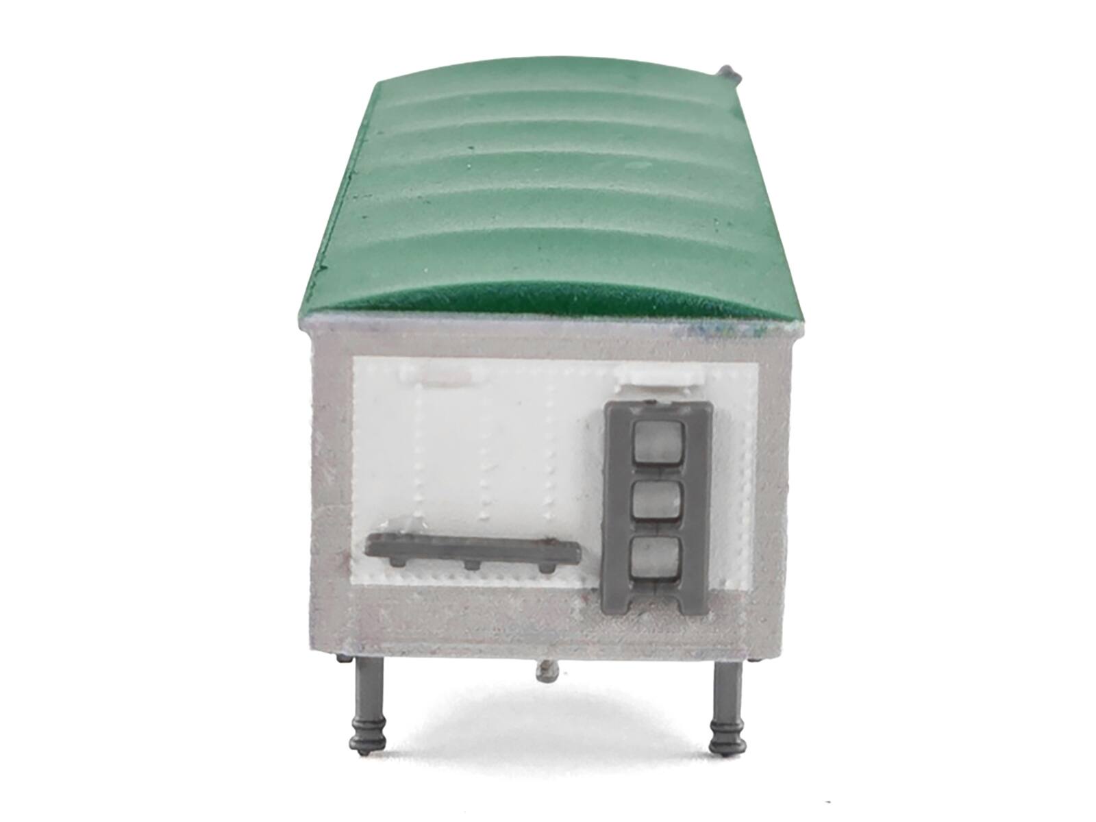 Back. HO Logistics Replicas - Covered Grain Trailer White with Green Tarp "SunGlo - Cargill" 1/87 (HO) Plastic Model Car by HO Logistics - White with Green.