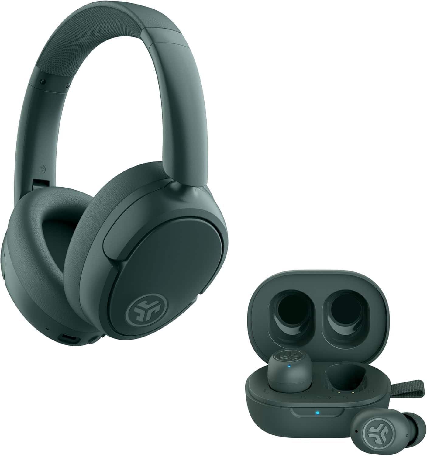 JLab - JBuds Lux ANC Wireless Headphones & JBuds Mini Earbuds Audio Bundle - Sage