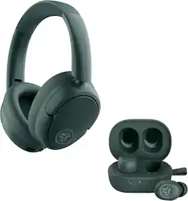 JLab - JBuds Lux ANC Wireless Headphones & JBuds Mini Earbuds Audio Bundle - Sage