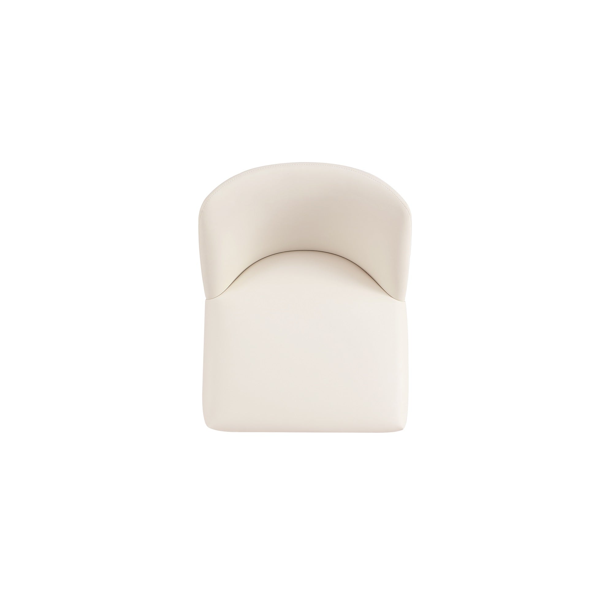 Alt View 4. Manhattan Comfort - Gansevoort Modern Wood Vegan Leather Dining Chair - Set of 4 - Ivory.