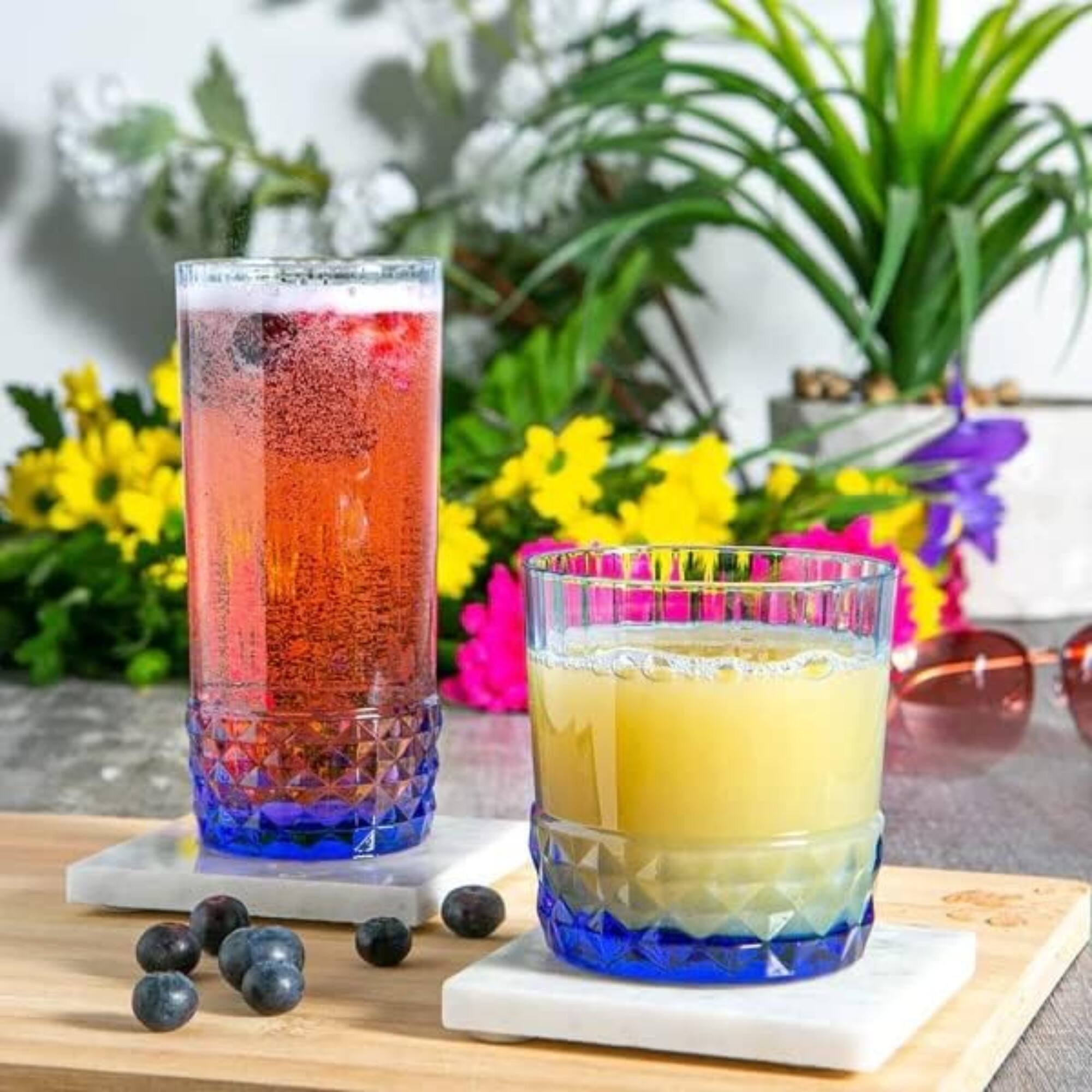 Alt View 1. Bormioli Rocco - Bormioli Rocco Cooler Drinking Glasses, Set of 6, Sapphire Blue, 16.25 Oz - Clear.