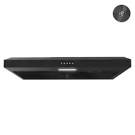 Streamline - 30 inches - Recirculating - Under cabinet Range Hood - Grit Black