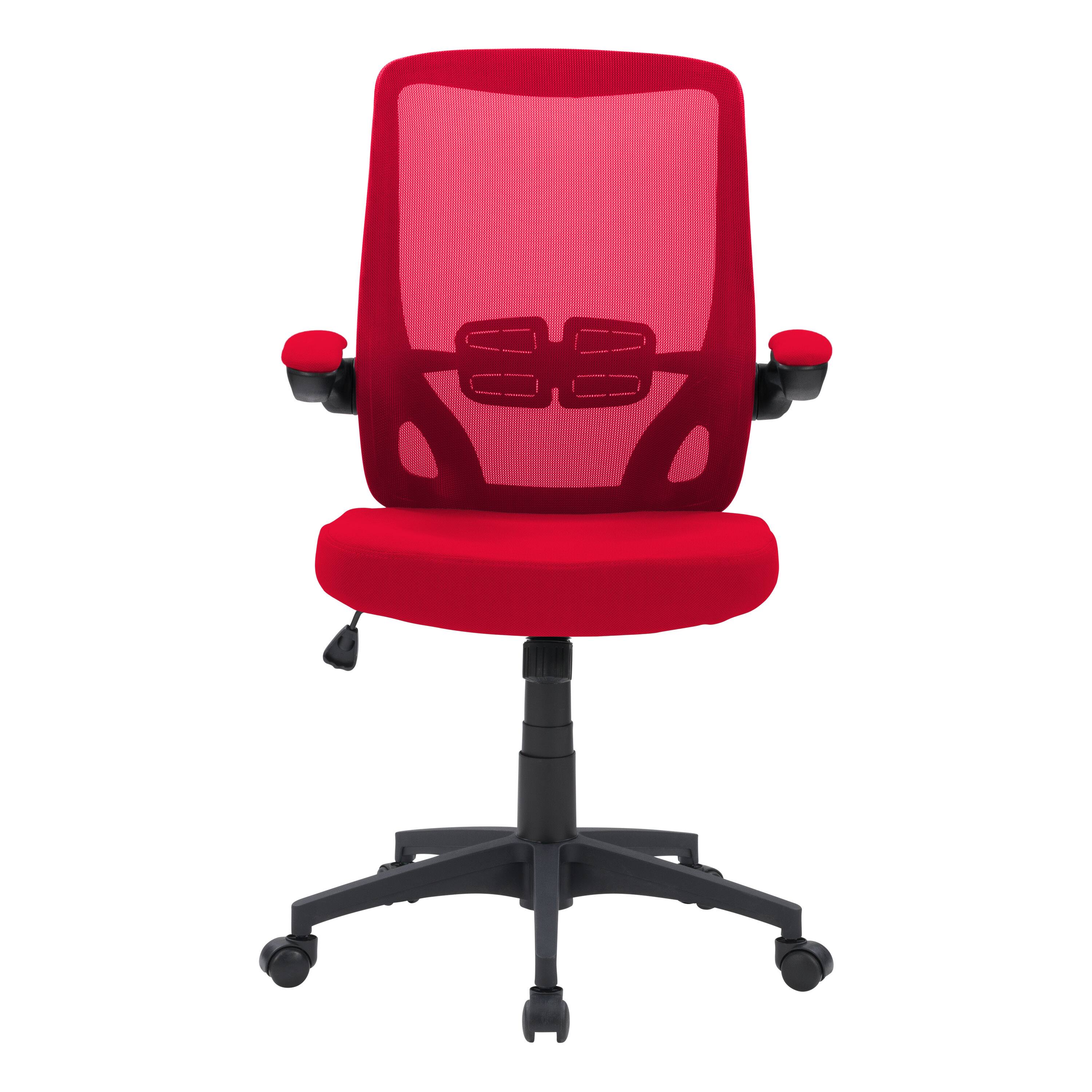 Front. CorLiving - Workspace High Mesh Back Office Chair - Red.